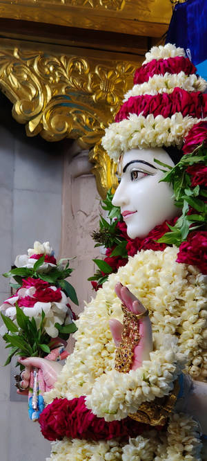 Beautiful Krishna Maharaj Statue Wallpaper