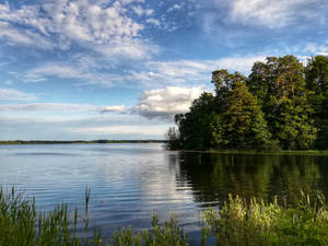 Beautiful Lake With Prairie Wallpaper