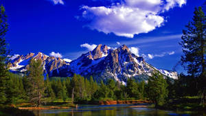 Beautiful Mountain View Ultra Hd Blue Sky Wallpaper