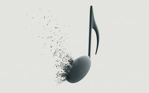 Beautiful Music Disintegrating Musical Note Wallpaper