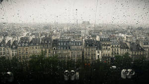 Beautiful Rain From A Window Wallpaper