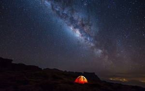 Beautiful Sky Camping Wallpaper