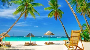 Beautiful Summer Wooden Chairs Wallpaper