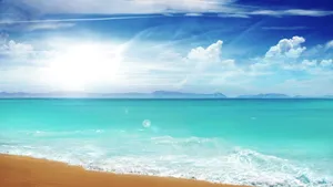 Beautiful Sunny Weather At Beach Wallpaper