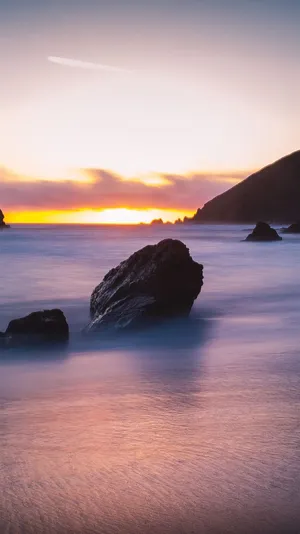 Beautiful Sunset At A Beach In Mandalay Wallpaper