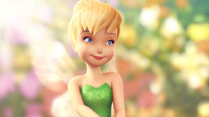 Beautiful Tinker Bell On Flowers Wallpaper