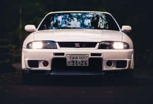 Beautiful White Nissan R33 Gtr Wallpaper