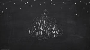 Beautifully Written Calligraphy On Chalkboard Wallpaper