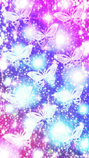 Beautify Your Home Decor With A Glistening Pink Butterfly Wallpaper