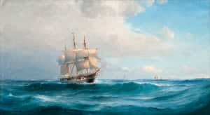 Beauty And Color: A Lovely Oil Painting Wallpaper