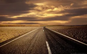 Beauty In The Evening: A Sunset View Of A Street Wallpaper