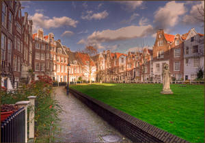 Begijnhof Amsterdam Almshouses Complex Wallpaper