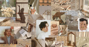 Beige Aesthetic Harry Styles Collage Wallpaper