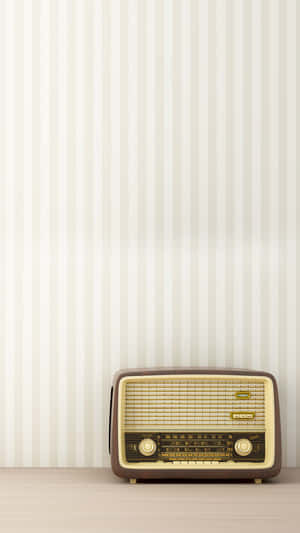 Beige And Brown Retro Radio Wallpaper
