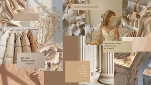 Beige Desktop Girly Wallpaper