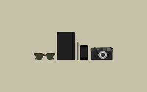 Beige Minimalist Sunglasses Wallpaper