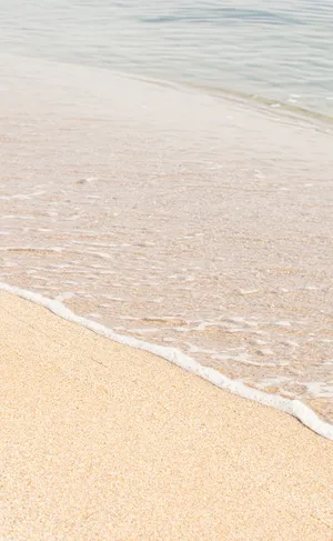 Beige Sand On Seashore Wallpaper