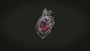 Bejeweled Black Heart Aesthetic Wallpaper