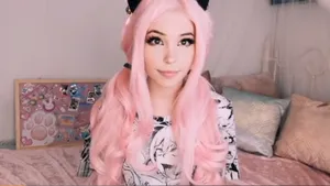 Belle Delphine Anime Print Shirt Wallpaper