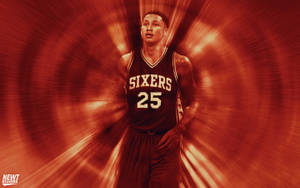 Ben Simmons Red Glow Art Wallpaper