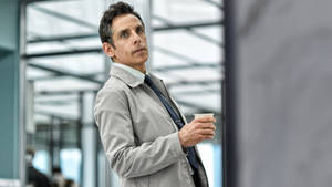 Ben Stiller Holding A Cup Of Coffee Wallpaper