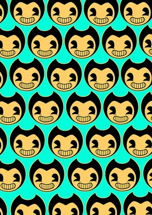 Bendy Posing Menacingly In An Ink-splattered World Wallpaper