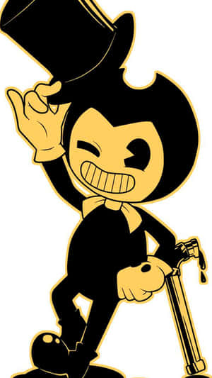 Bendy Posing Playfully In A Retro Cartoon World Wallpaper