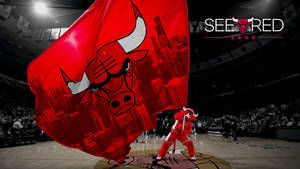 Benny The Bull, Passionate Mascot Of Chicago Bulls Wallpaper