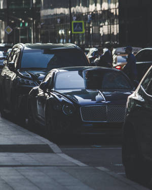 Bentley Cars Street Side Wallpaper