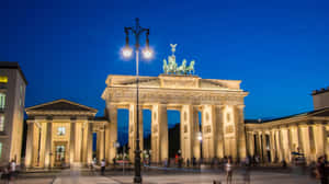 Berlin Germany Brandenburg Gate Streetlight Wallpaper