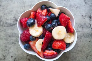 Berries And Banana Salad Wallpaper