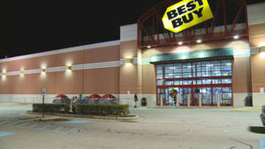 Best Buy Nighttime Exterior Wallpaper