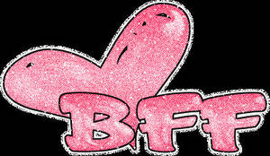 Best Friends Forever Glittered Heart Wallpaper