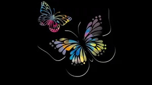 Best Oled Colorful Butterflies Wallpaper