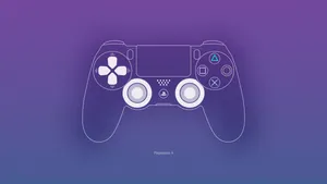 Best Ps4 White Outlined Controller Wallpaper
