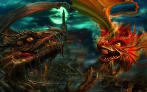 Beware Of The Powerful And Majestic Dragon Wallpaper