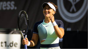 Bianca Andreescu Smiling Happily Wallpaper