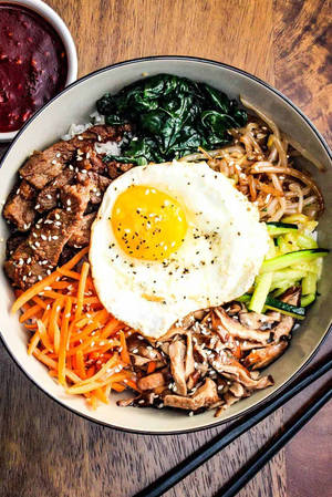 Bibimbap - A Delicious Medley Of Flavor Wallpaper