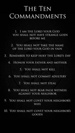 Biblical Ten Commandments Wallpaper