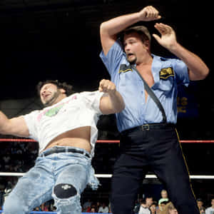 Big Boss Man Wrestling Match Wallpaper