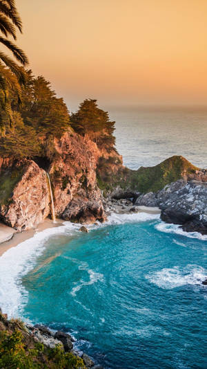 Big Sur Blue Lagoon Phone Wallpaper