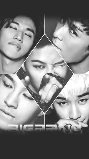 Bigbang Greyscale Collage Poster Wallpaper