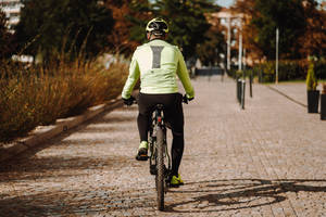 Bike Lover On A Concrete Path Wallpaper