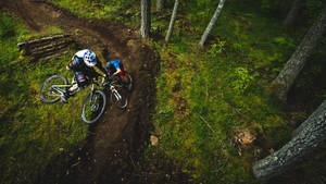 Bike Ride On Trails Wallpaper