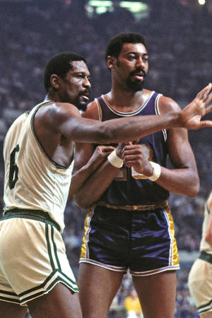 Bill Russell Wilt Chamberlain Professional Basketball Player Wallpaper