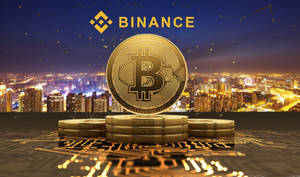 Binance Gold Coin Stack Wallpaper