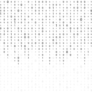 Binary In Minimalist Black Wallpaper