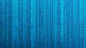 Binary Numbers Minimalist Blue Wallpaper