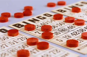Bingo Cards And Red Pins Wallpaper