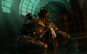 Bioshock 4k Mourning Big Daddy Wallpaper